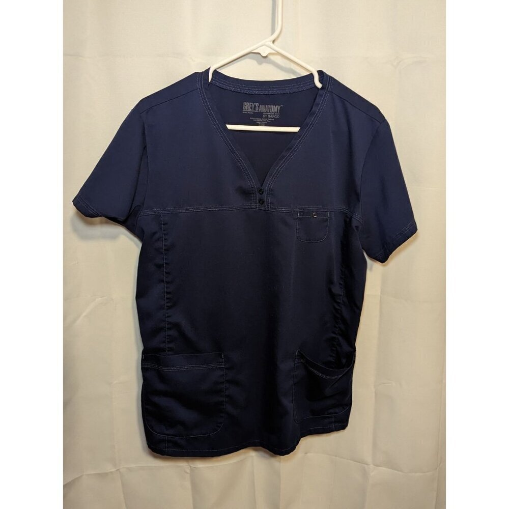 Greys Anatomy Barco Prof Scrubs Top Women's XL Blue Medical Dental Vet Tech